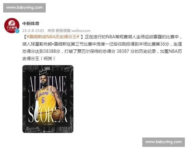NBA历史得分榜前十名大变动 看看谁成为新的得分王